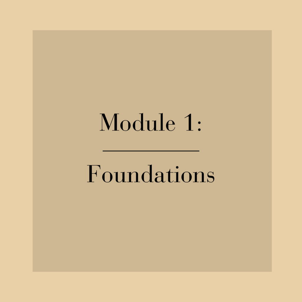 Module 1: Foundations